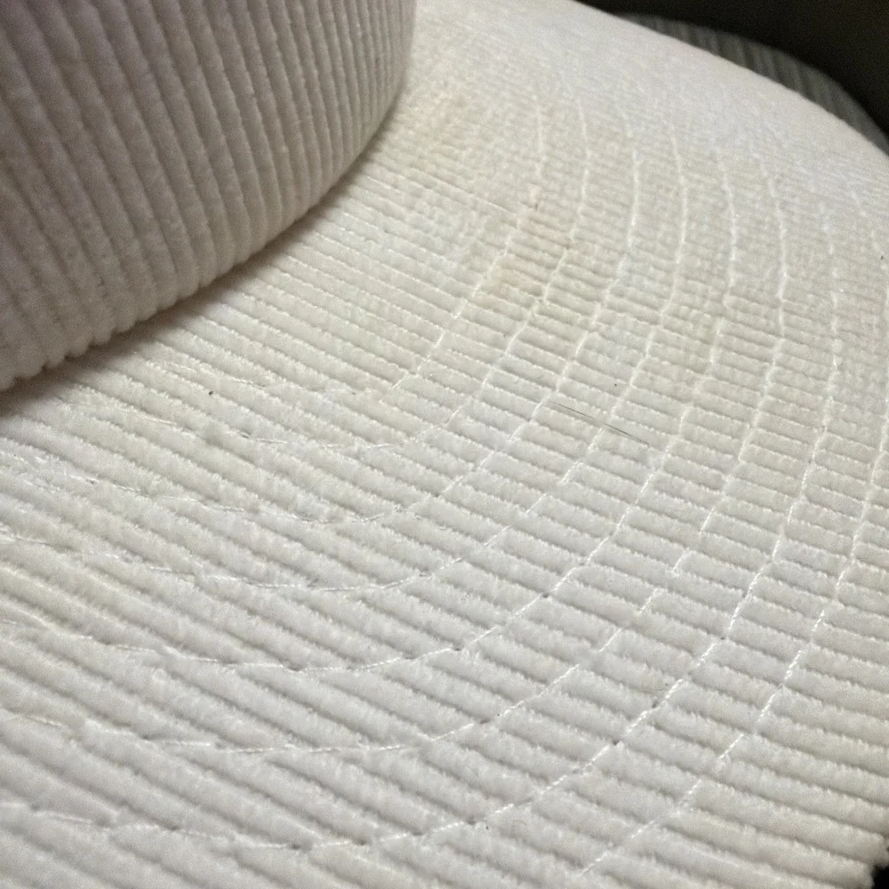 Vintage White Corduroy Hat New England Farmers New Never Worn Horse Plowing